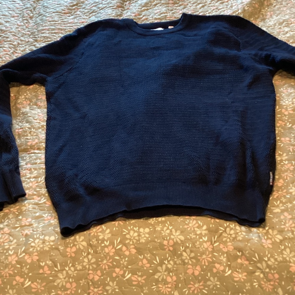 Ben Sherman Dark Blue Crew Neck Sweater L